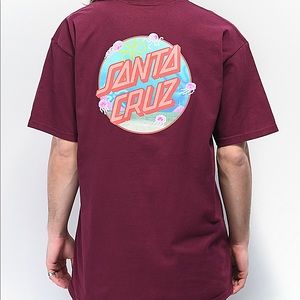 Brand new maroon Santa Cruz spongebob short sleeve
